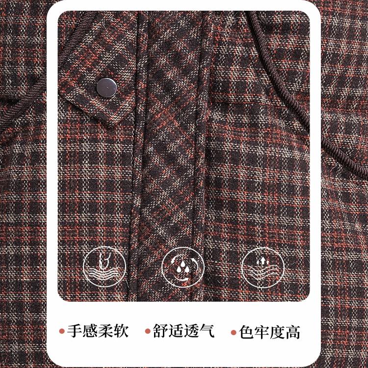 年轻妈妈羽绒服冬装洋气时尚2025新款中老年女秋冬季格子外套棉袄