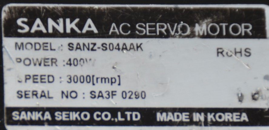 议价韩国SANKA SANZ-S04AAK 3000转 2500线 1.27NM 400W 60伺服电 - 图0