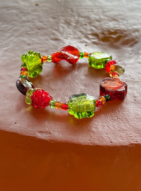 秋实原创缤纷圣诞新年串珠手链