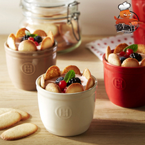 French Emile Henry Round Baking Mold Baking Bowl Enamel Color Ceramic Baking Pot Round Bowl the oven baking mold