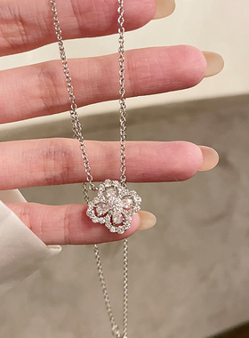 气质百搭复古花朵项链