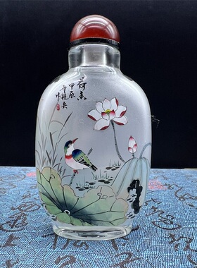 纯手工绘制中国特色内画鼻烟壶