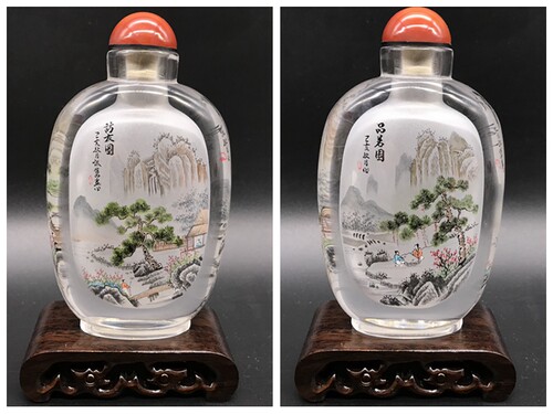衡水特产内画鼻烟壶创意特色纯手工水晶工艺礼品摆件收藏外事 - 图2