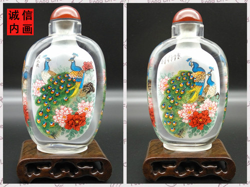 衡水特产内画鼻烟壶创意特色纯手工水晶工艺礼品摆件收藏外事 - 图3