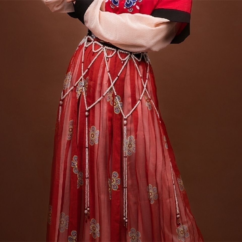新中式汉元素汉服腰链女马面裙古风流苏魏晋唐风齐腰襦裙配饰腰佩_虎窝淘