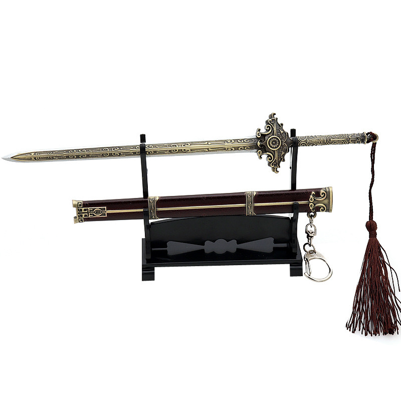神瘾影视周边模型元神剑22厘米全金属带鞘刀古代兵器模型湛卢剑-图3