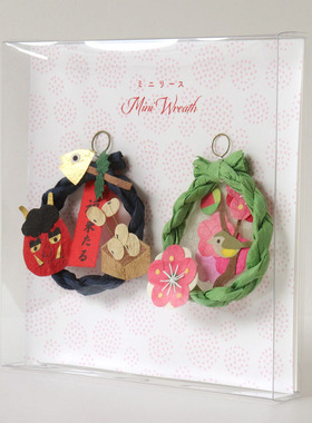 日本进口 职人手作風物 季節の装飾 和纸 迷你挂饰 赤鬼 豆鶯紅梅