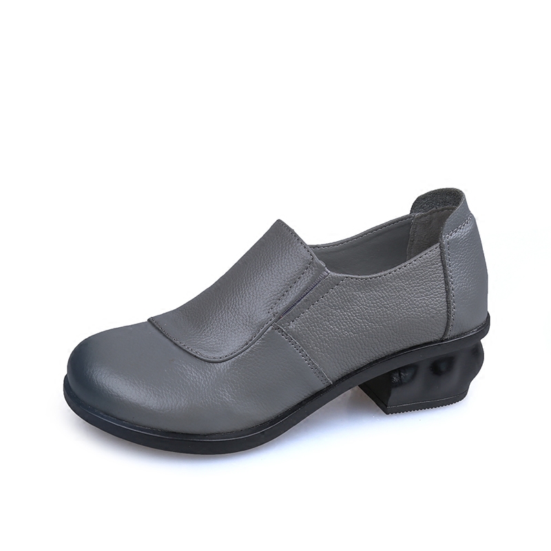 春秋新款中跟真皮女鞋深口单鞋女舒适粗跟妈妈鞋休闲头层牛皮女鞋,淘宝优惠券,粉丝福利购,淘宝优惠卷