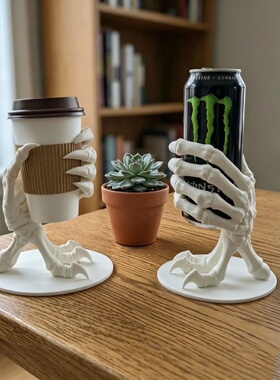 跨境新品Skeleton Dragon Hand Shaped Cup & Jar Holder骷髅杯架