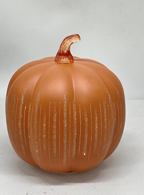 节日装饰品 Starry Night Glass Pumpkin Orange 万圣节南瓜装饰