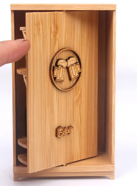 微缩木制仿真食玩迷你红酒房套装 Dollhouse娃娃屋过家家场景摆件