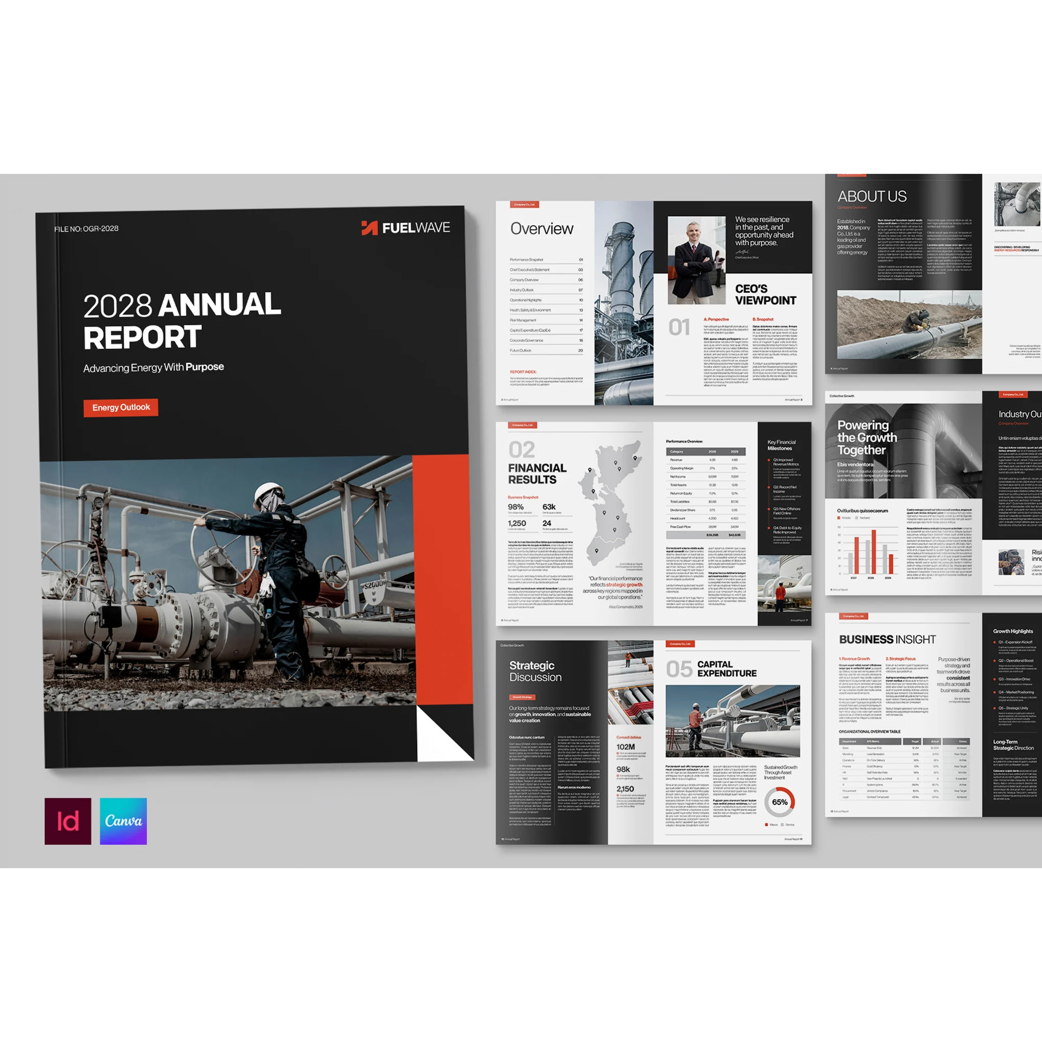 画册手册板式作品集企业公司产品宣传册内页封面排版杂志设计模板 - 图1