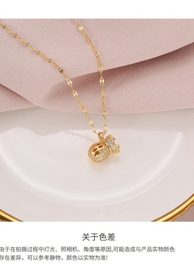 福袋钛钢项链女2025年新款爆款轻奢小众设计高级感毛衣锁骨链装饰