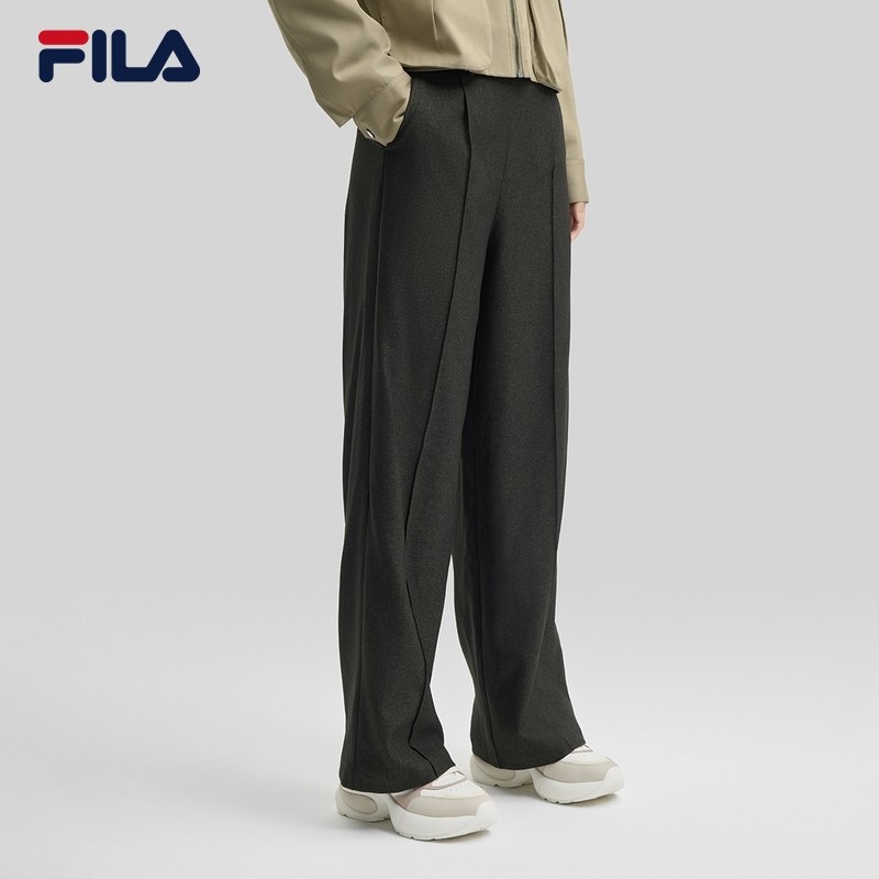 FILA Emerald斐乐女士梭织长裤2024冬新款时尚简约舒适直口休闲裤,淘宝优惠券,粉丝福利购,淘宝优惠卷
