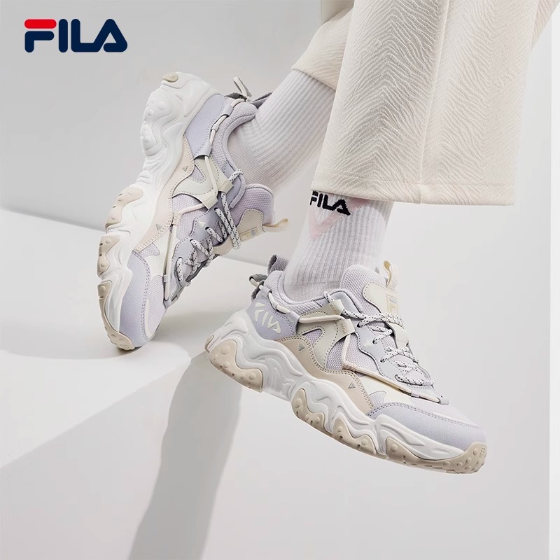 FILA 斐乐官方FLUID V复古运动鞋男2024春新款猫爪鞋休闲鞋老爹鞋 - 图1