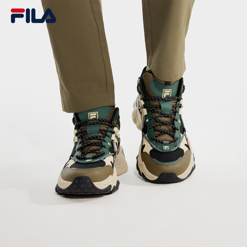 FILA 斐乐官方男鞋FLUID 5 MID复古运动鞋2024春新款中帮猫爪鞋5 - 图2