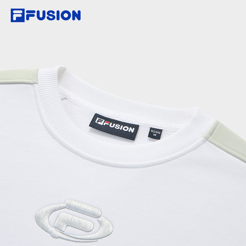 FILA FUSION斐乐潮牌女子套头卫衣2024冬季新款拼色宽松针织长袖,淘宝优惠券,粉丝福利购,淘宝优惠卷