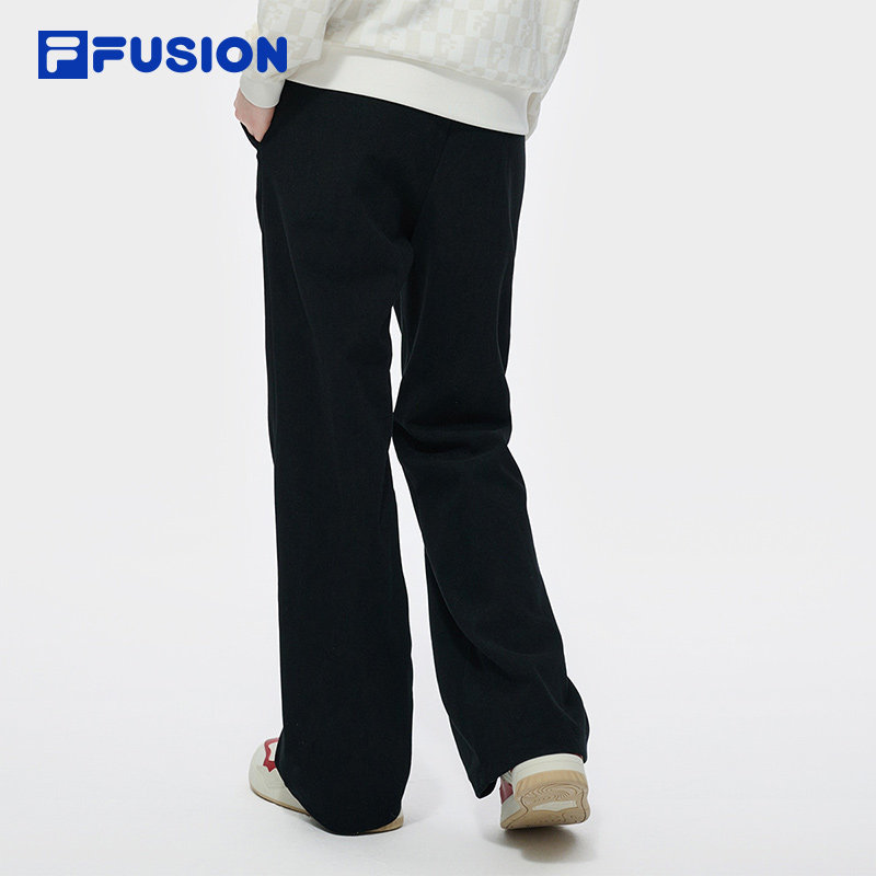 FILA FUSION斐乐潮牌针织长裤女2025春季新款基础时尚休闲阔腿裤,淘宝优惠券,粉丝福利购,淘宝优惠卷