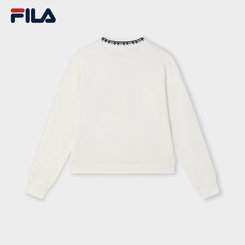 FILA Emerald斐乐女子套头卫衣2025春季新款休闲舒适针织长袖上衣,淘宝优惠券,粉丝福利购,淘宝优惠卷