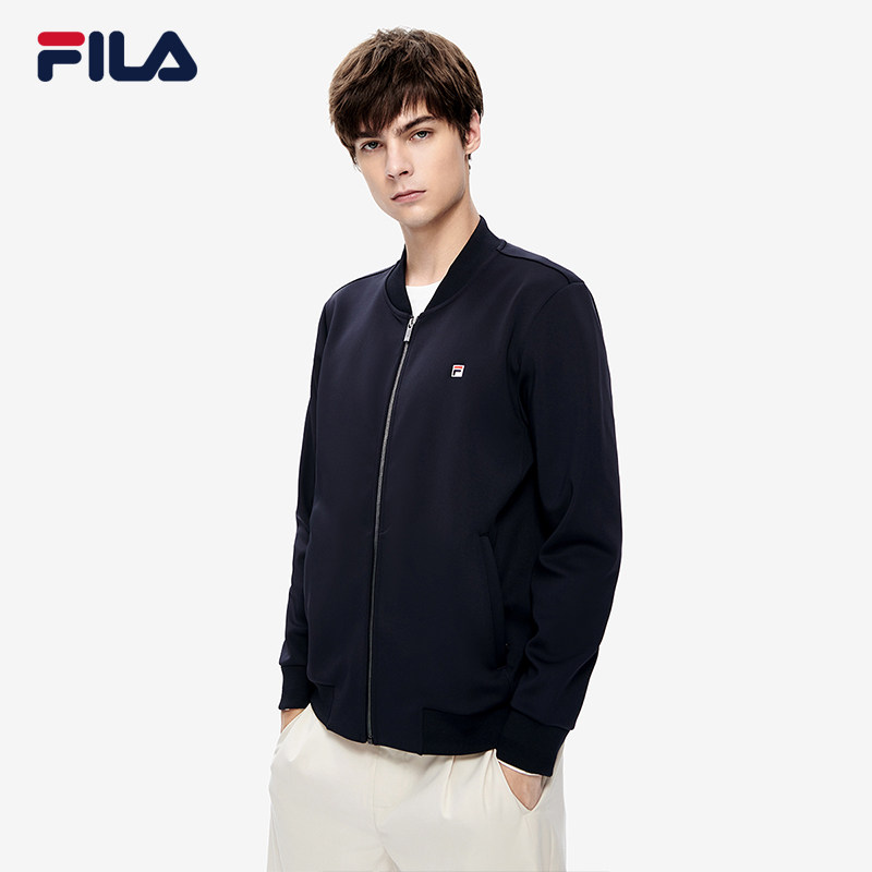 FILA斐乐男子运动外套秋 时尚休闲商务通勤针织上衣茄克男,淘宝优惠券,粉丝福利购,淘宝优惠卷