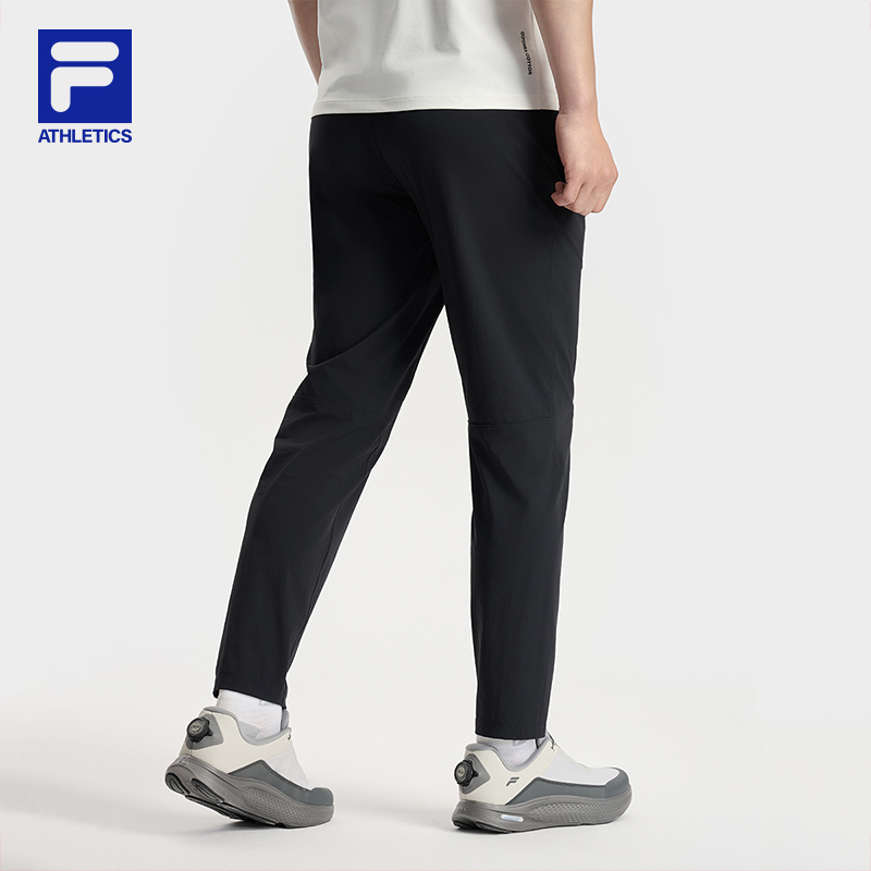 FILA斐乐官方梭织长裤2025秋季新款基础跑步健身运动直口裤灵动裤 - 图1