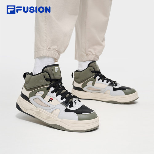 FILA FUSION斐乐潮牌男鞋滑板生活鞋冬酷板鞋2代中帮加绒 - 图2