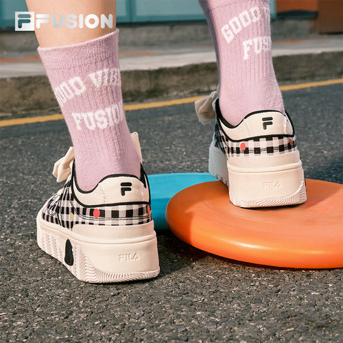 FILA FUSION斐乐潮牌女鞋STACK滑板生活鞋2024秋季新款休闲鞋板鞋 - 图1