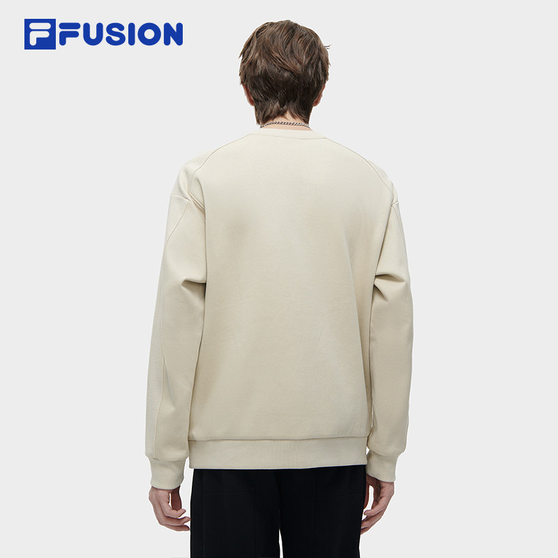 FILA FUSION斐乐潮牌男子针织套头衫2023冬时尚休闲宽松卫衣,淘宝优惠券,粉丝福利购,淘宝优惠卷