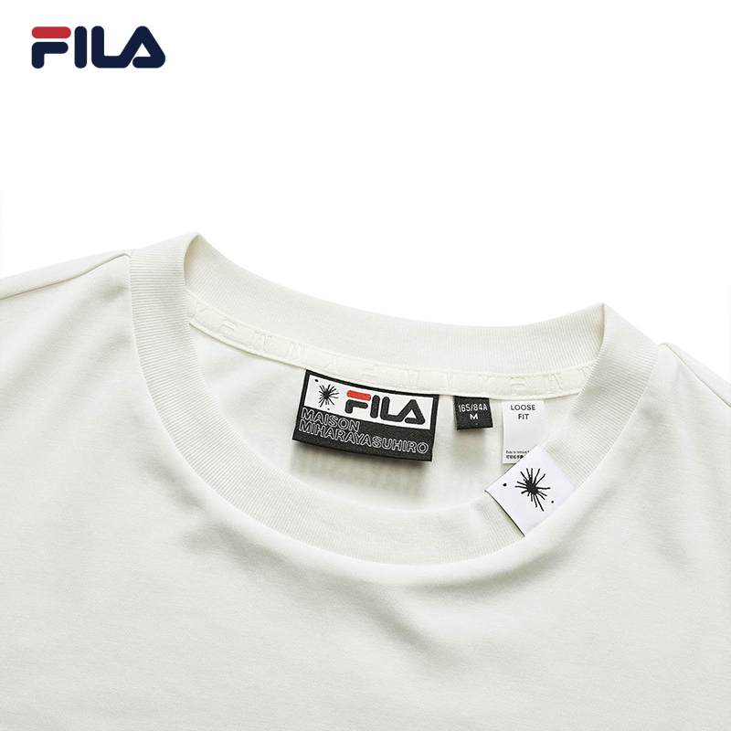 FILA x MIHARA斐乐连衣裙女2022夏季时尚休闲宽松圆领简约连身裙-图1