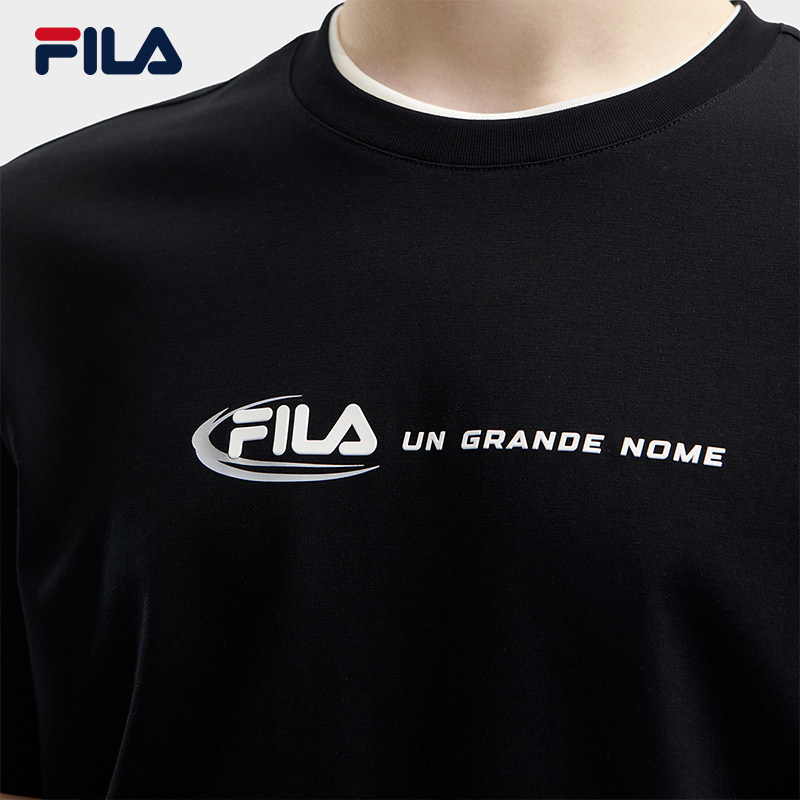 FILA 斐乐官方男子针织短袖衫2024夏季新款时尚休闲舒适纯棉白T恤,淘宝优惠券,粉丝福利购,淘宝优惠卷