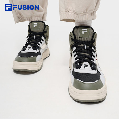 FILA FUSION斐乐潮牌男鞋滑板生活鞋冬酷板鞋2代中帮加绒 - 图0