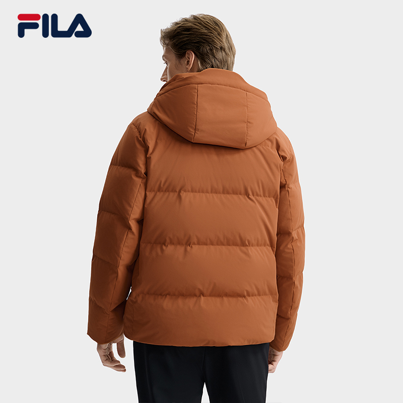 FILA 斐乐官方男士羽绒服2025冬季新款时尚休闲舒适保暖连帽外套