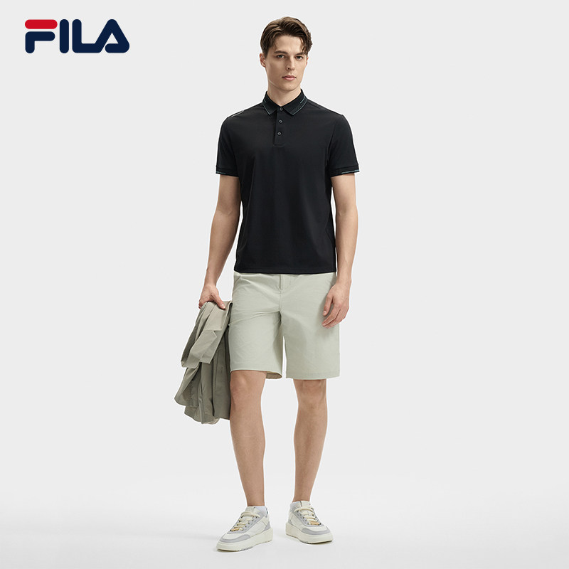 FILA 斐乐官方男子针织短袖POLO衫2024秋季新款商务休闲基础上衣,淘宝优惠券,粉丝福利购,淘宝优惠卷