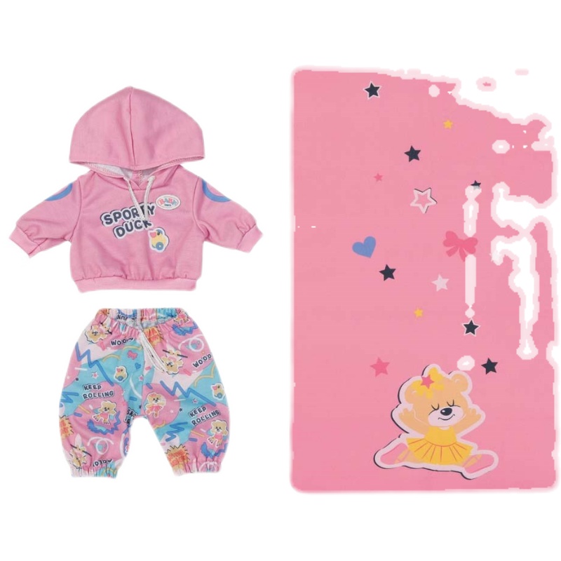 ZAPF夏芙LITTLE baby born仿真娃娃36cm配件卫衣裙裤子帽运动服饰 - 图1