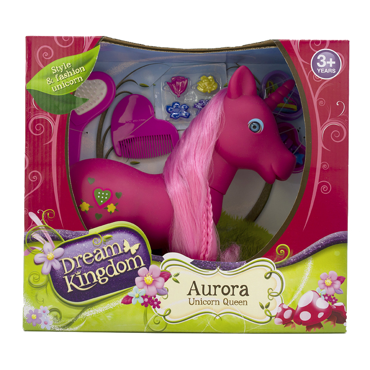 DREAM KINGDOM AURORA pony长发独角皇后仿真大马驹梳头装扮发饰-图2