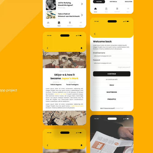 无图英文模板-10页figma新闻资讯APP交互跳转XD\jsd即时设计素材 - 图1