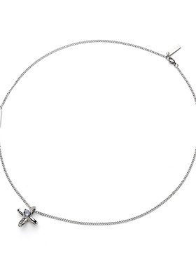 GUUKA潮牌十字链子项链轻奢小众嘻哈高级感叠戴心形镶钻情侣项链