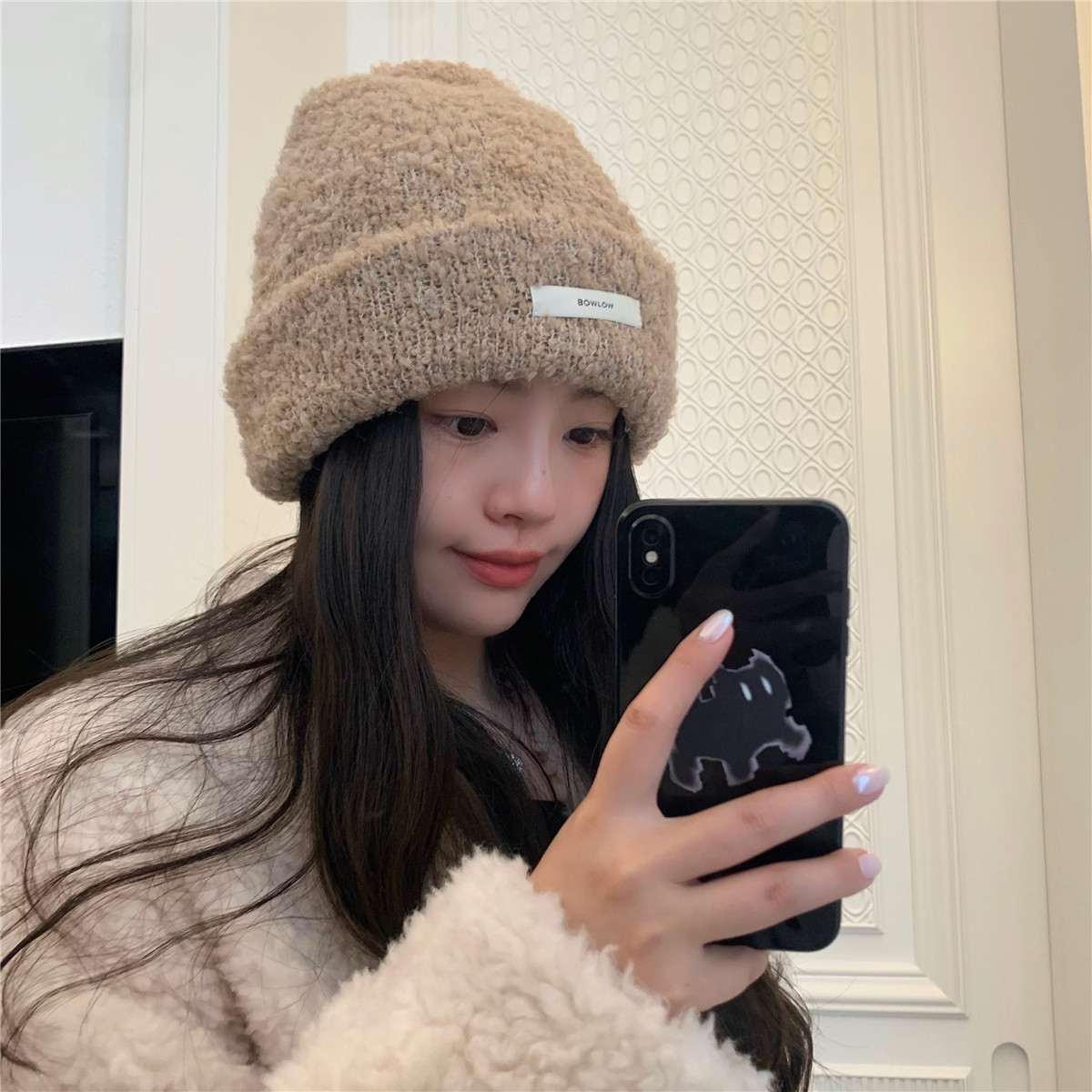 软糯糯！韩国新款百搭针织帽子女秋冬保暖护耳毛线帽大头围冷帽潮,淘宝优惠券,粉丝福利购,淘宝优惠卷