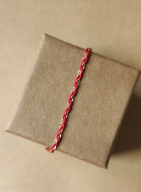 包邮原创定制手编极细红绳手链