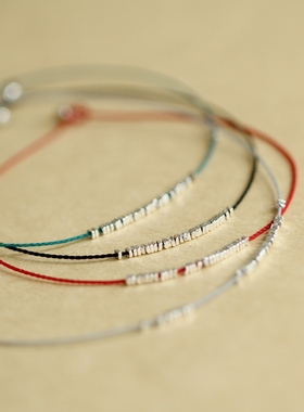 碎银子银/蜡线民族风极细手编