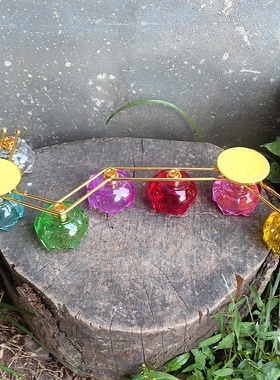 合金莲花灯座七彩琉璃北斗七星灯