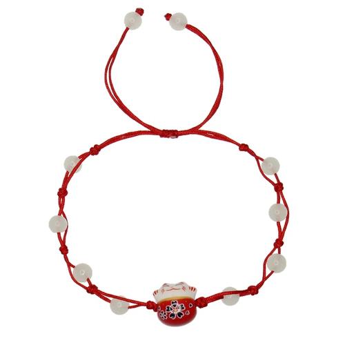 Милый браслет на ногу, цепочка, плетеный браслет из красной нити, популярно в интернете