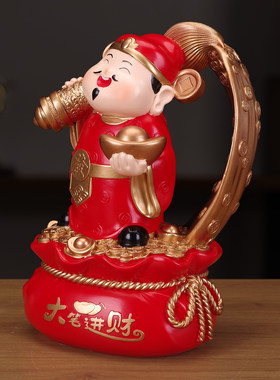财神爷招财摆件可存可取存钱罐