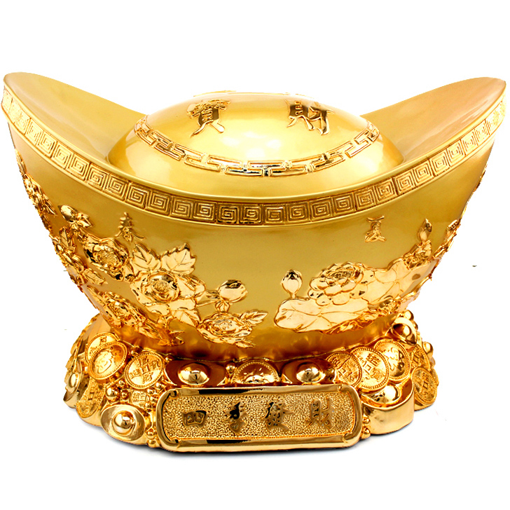 金元寶擺件聚寶盆存錢罐大號招財風水創意家居裝飾品店鋪禮品擺設