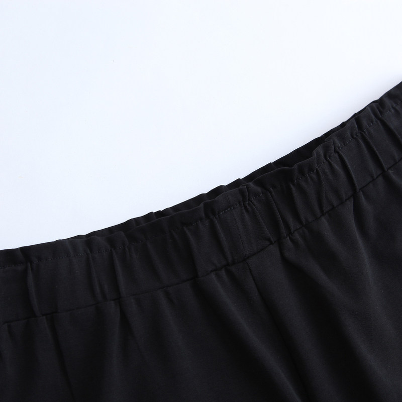 堡狮龙宽松裤子女黑色休闲裙裤 堡狮龙服饰半身裙