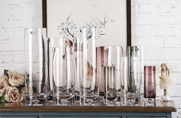 唯美 灵动气泡玻璃花瓶 透明水培插花花瓶直筒花器 客厅创意摆设,淘宝优惠券,粉丝福利购,淘宝优惠卷