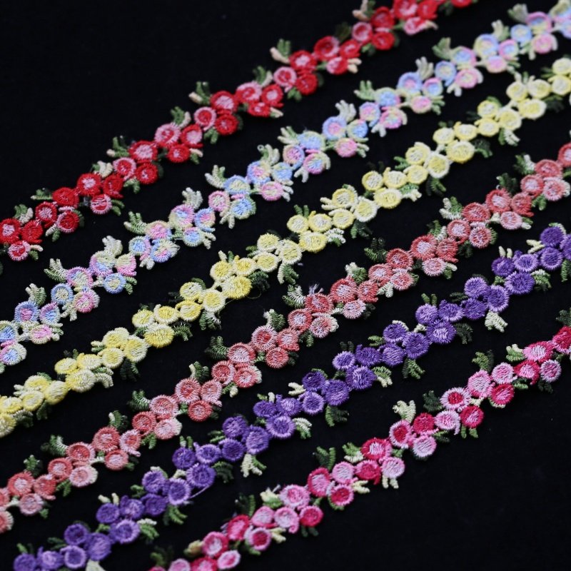 2cm宽彩色水溶刺绣蕾丝花朵花边服装手工DIY盒子书本相框装饰材料,淘宝优惠券,粉丝福利购,淘宝优惠卷