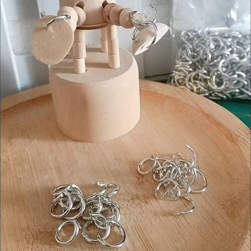 银色开口圈尾圈金属连接圈金色小圈挂圈diy耳饰手链钥匙链配件环 - 图2