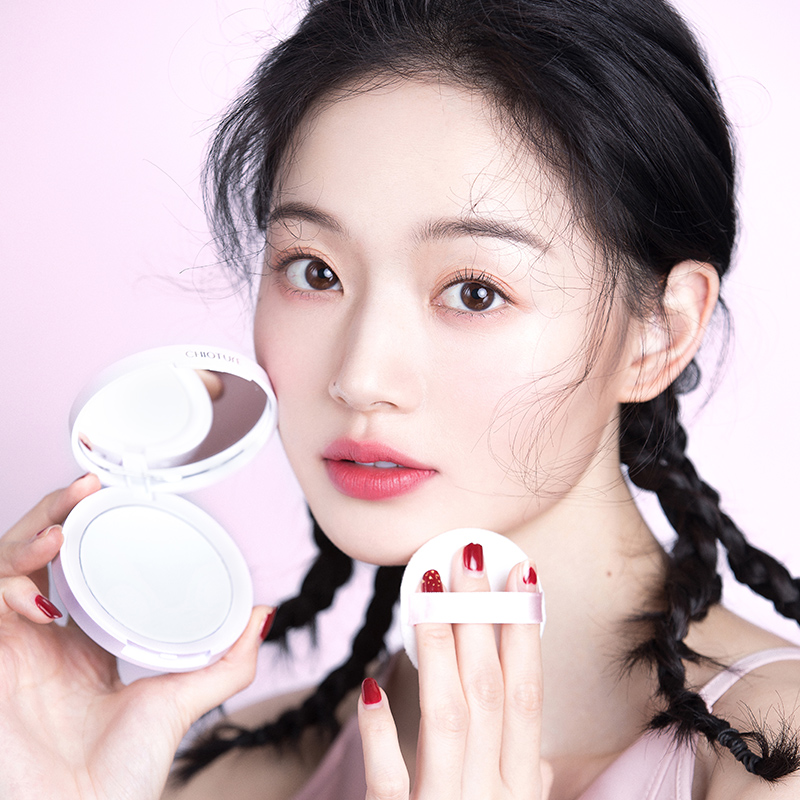 稚优泉化妆品旗舰店稚优泉柔肤蜜粉饼 定妆遮瑕持久控油干粉女定妆粉不脱妆心机散粉2