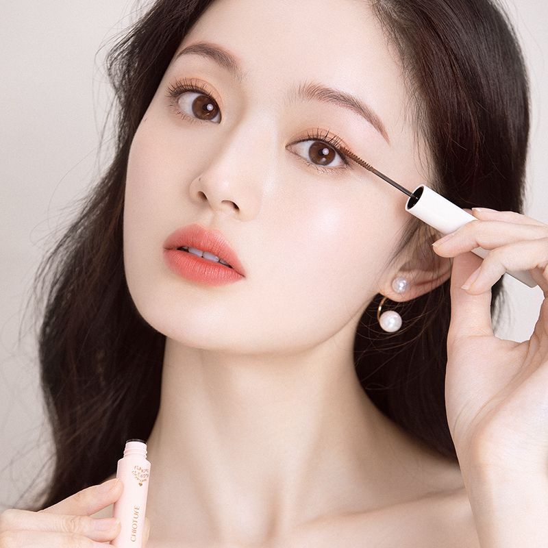 稚优泉化妆品旗舰店稚优泉睫毛膏防水纤长卷翘浓密加密持久自然细小刷头不晕染女棕色3